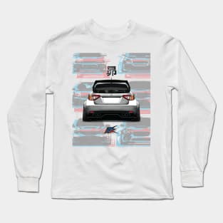 subaru impreza wrxsti rear Long Sleeve T-Shirt